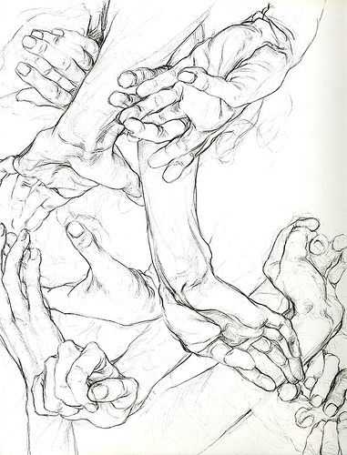 381x500 Sarah Simblet, Hands Art Boards, Sketches And Drawings