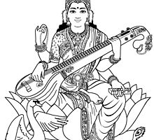 220x200 Saraswati Drawing Posters Redbubble