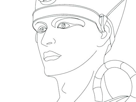 440x330 King Tut Coloring Page