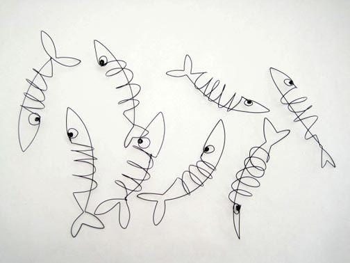 504x378 Sardines Fil De Fer . Fish Wire Art, Fish