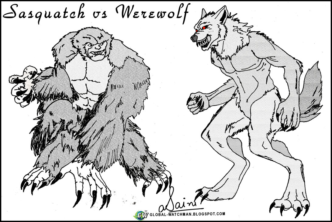1092x731 Sasquatch Vs Werewolf By Probablyretard