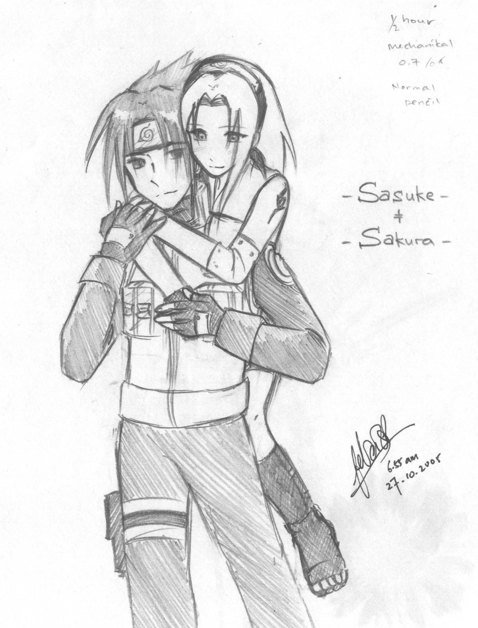 1528x2007 Sasuke And Sakura By Dark1408
