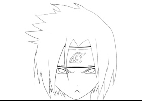 280x200 How To Draw Sasuke Uchiha Face