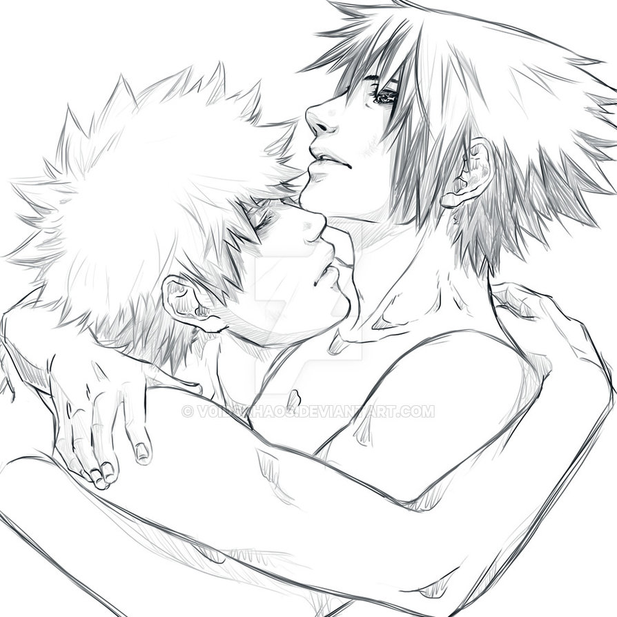 894x894 Naruto X Sasuke Sketch By V0idskhaos