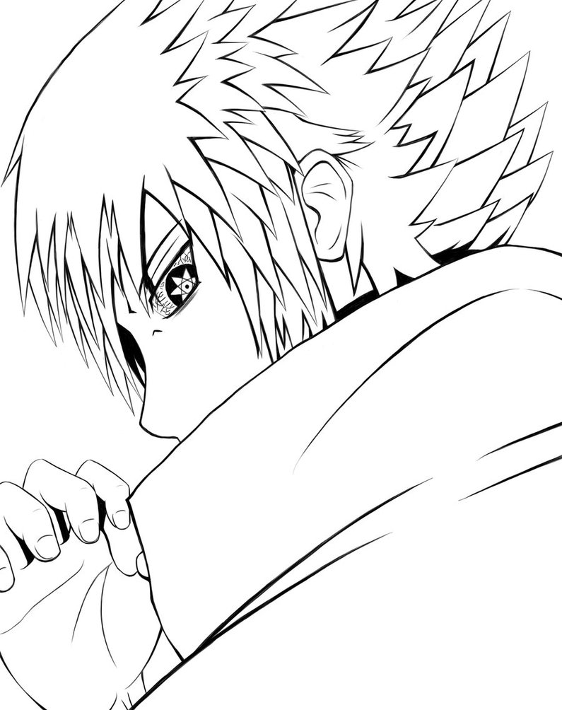 795x1004 Uchiha Sasuke Coloring Pages For Kids Free Coloring Pages For Kids