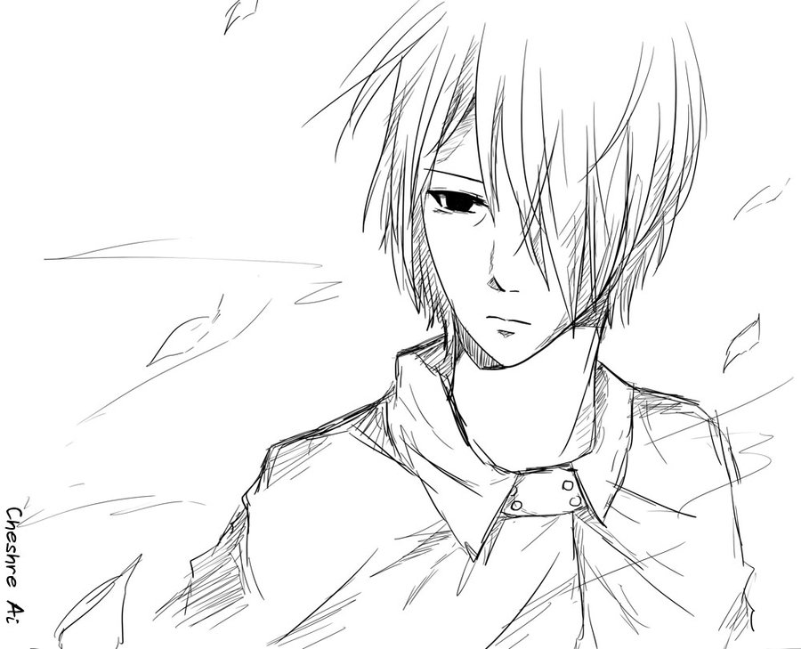 900x729 Uchiha Sasuke [Sketch] By Cheshire Ai