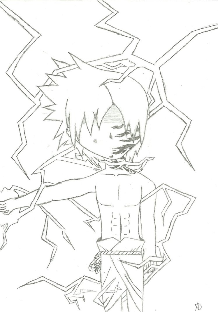 748x1068 Sasuke Uchiha Chidori By Amberlovegaara