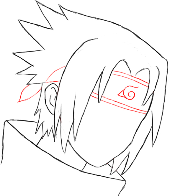 593x665 How To Draw Sasuke