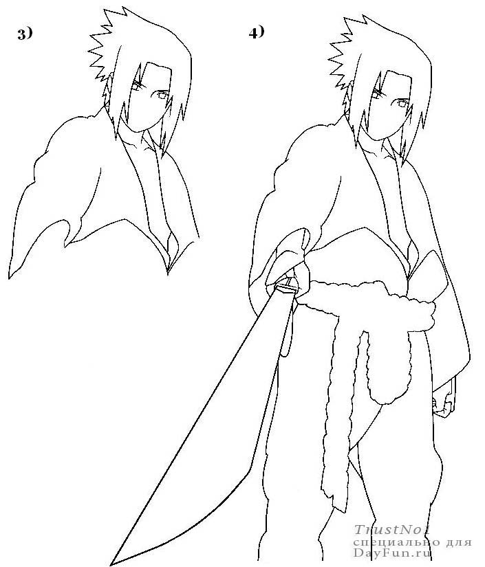 705x825 How To Draw Sasuke Step By Step