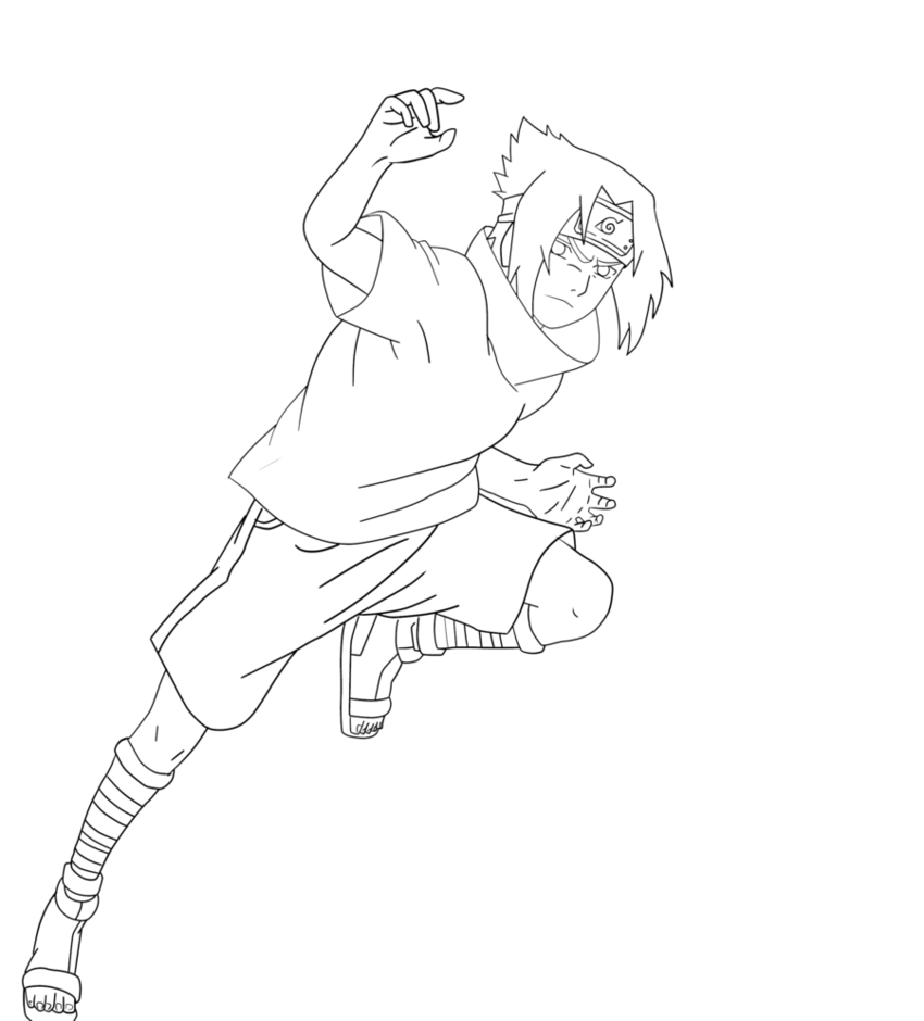850x940 Sasuke Uchiha Lineart By Infectedraasclart