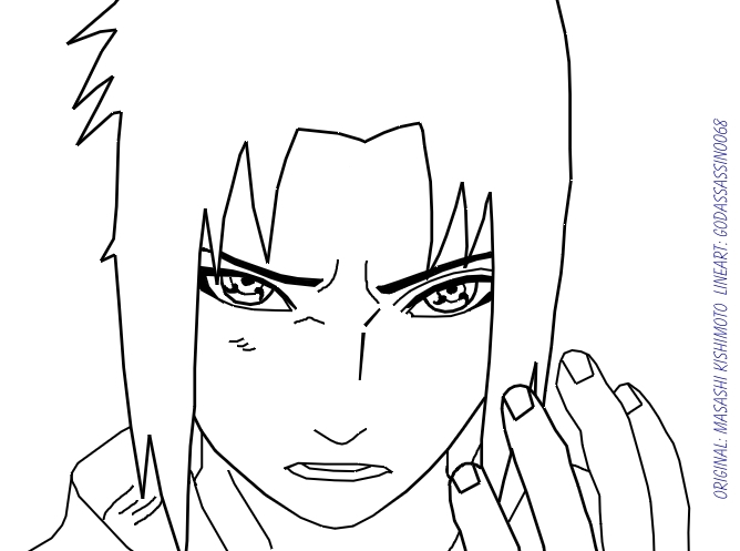 668x497 Sasuke Uchiha Lineart By Godassassin0068