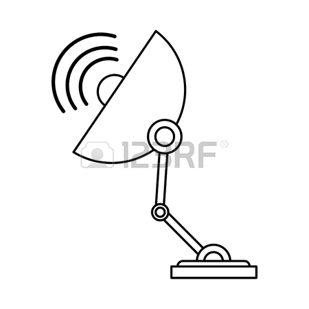450x450 Satellite Dish Icon Image Vector Illustration Design Royalty Free