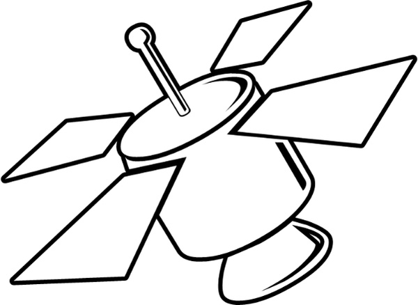 600x438 Satellite Free Vector In Open Office Drawing Svg ( Svg ) Vector
