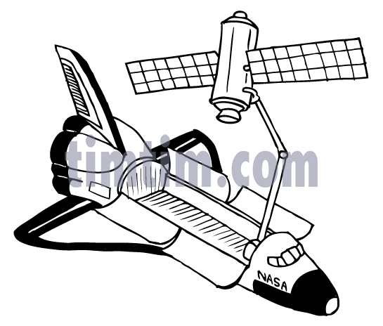 545x464 Free Drawing Of A Space Shuttle Bw From The Category Science