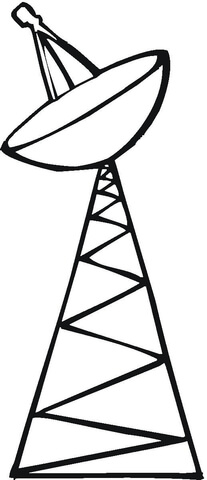 207x480 Satellite Tower Coloring Page Free Printable Coloring Pages