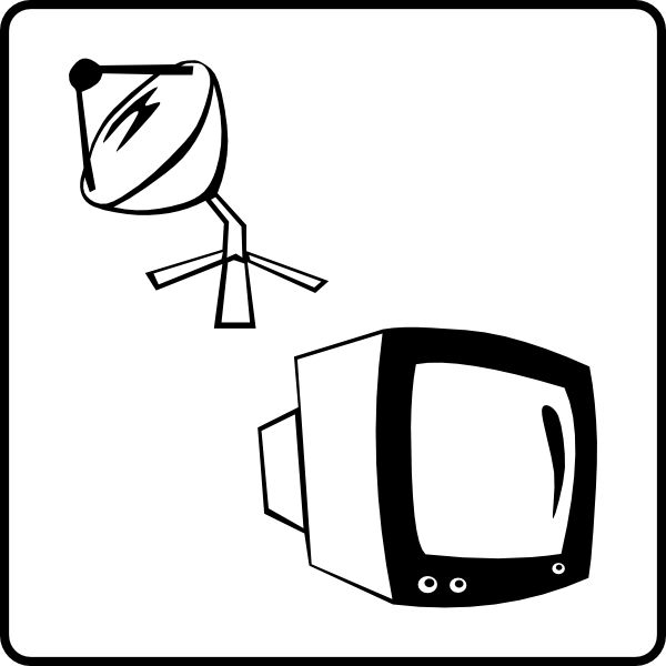 600x600 Hotel Icon Has Satellite Tv Clip Art