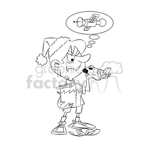 300x300 Royalty Free Brad The Cartoon Character Wanting A Satellite