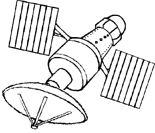 504x434 Satellite Drawing Clip Art
