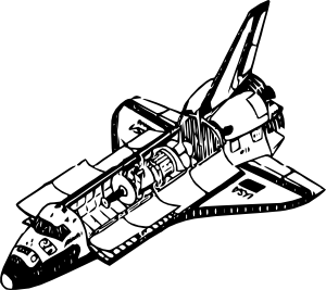 300x267 Space Shuttle Clip Art Free Vector 4vector