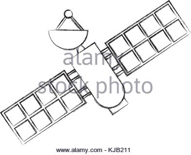 393x320 Artificial Satellite Spacial Icon Stock Vector Art Amp Illustration