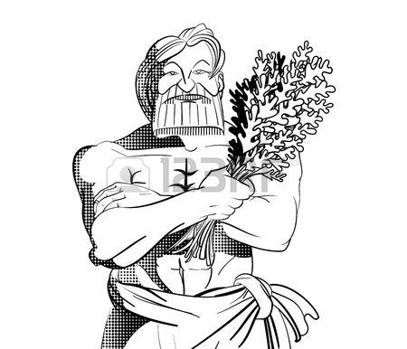 450x386 Vector Illustration Bath And Sauna Poster With Engraved Male