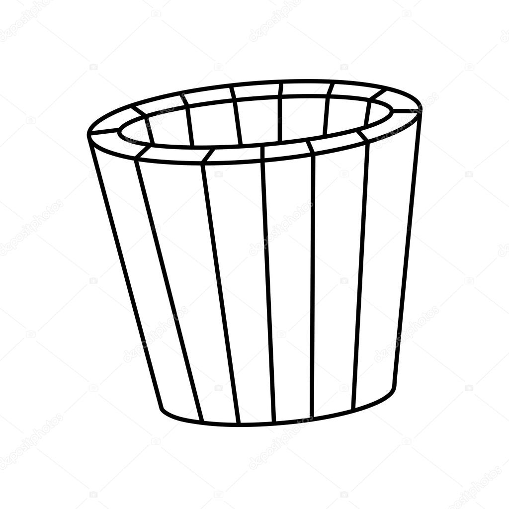 1024x1024 Sauna Bucket, Vector Symbol , Icon Design. Illustration Isolated