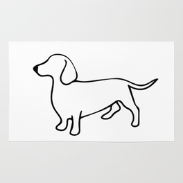 264x264 Wienerdog Rugs Society6