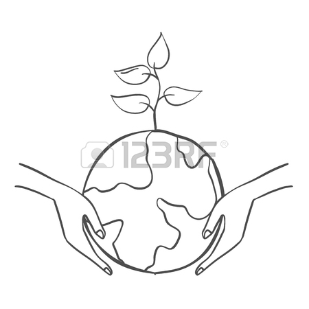450x450 Save Earth From Bad Environment Doodle Royalty Free Cliparts
