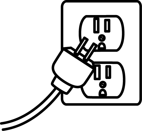 455x418 Save Electricity Clipart Black And White