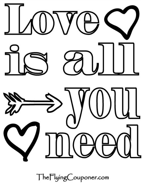 500x641 Colouring Pages For Adults And Kids. Coloring Page. Love Is All