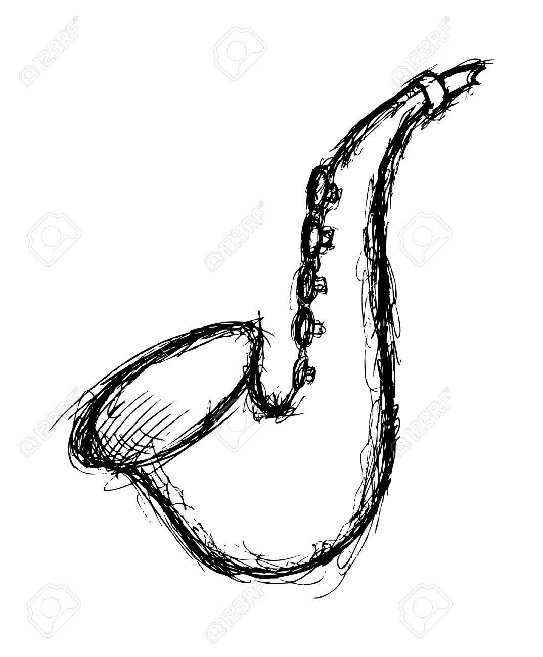 1074x1300 Hand Drawn Cartoon Saxophone Royalty Free Cliparts, Vectors,