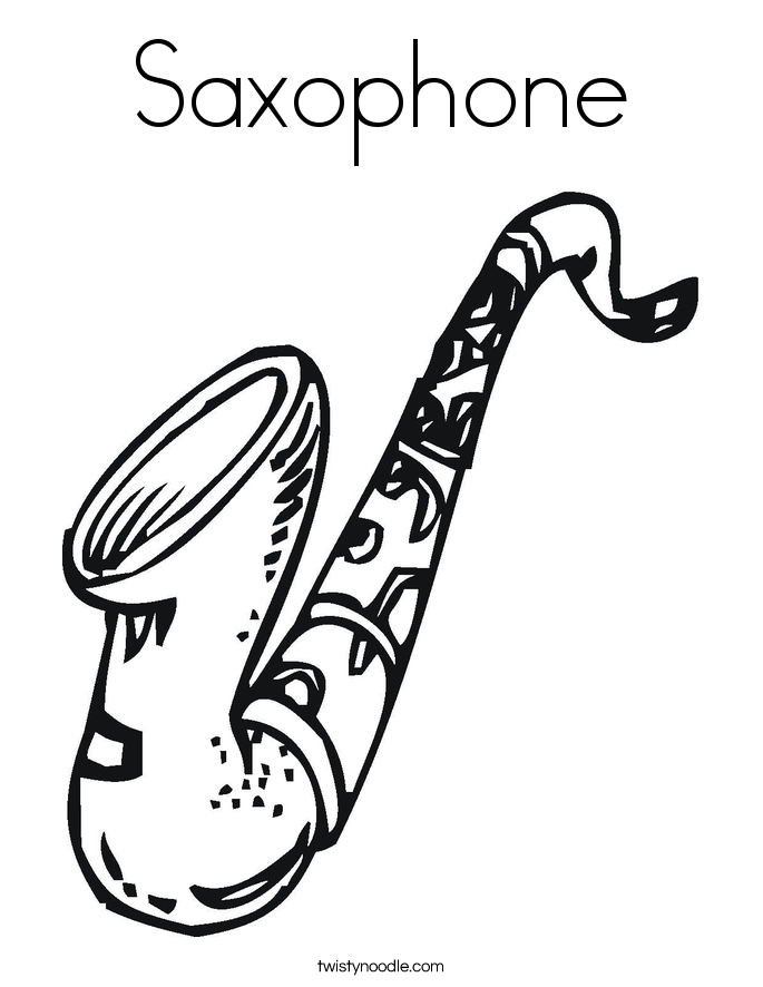 685x886 Saxophone Coloring Pages