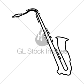 325x325 Saxophone With Notes Gl Stock Images