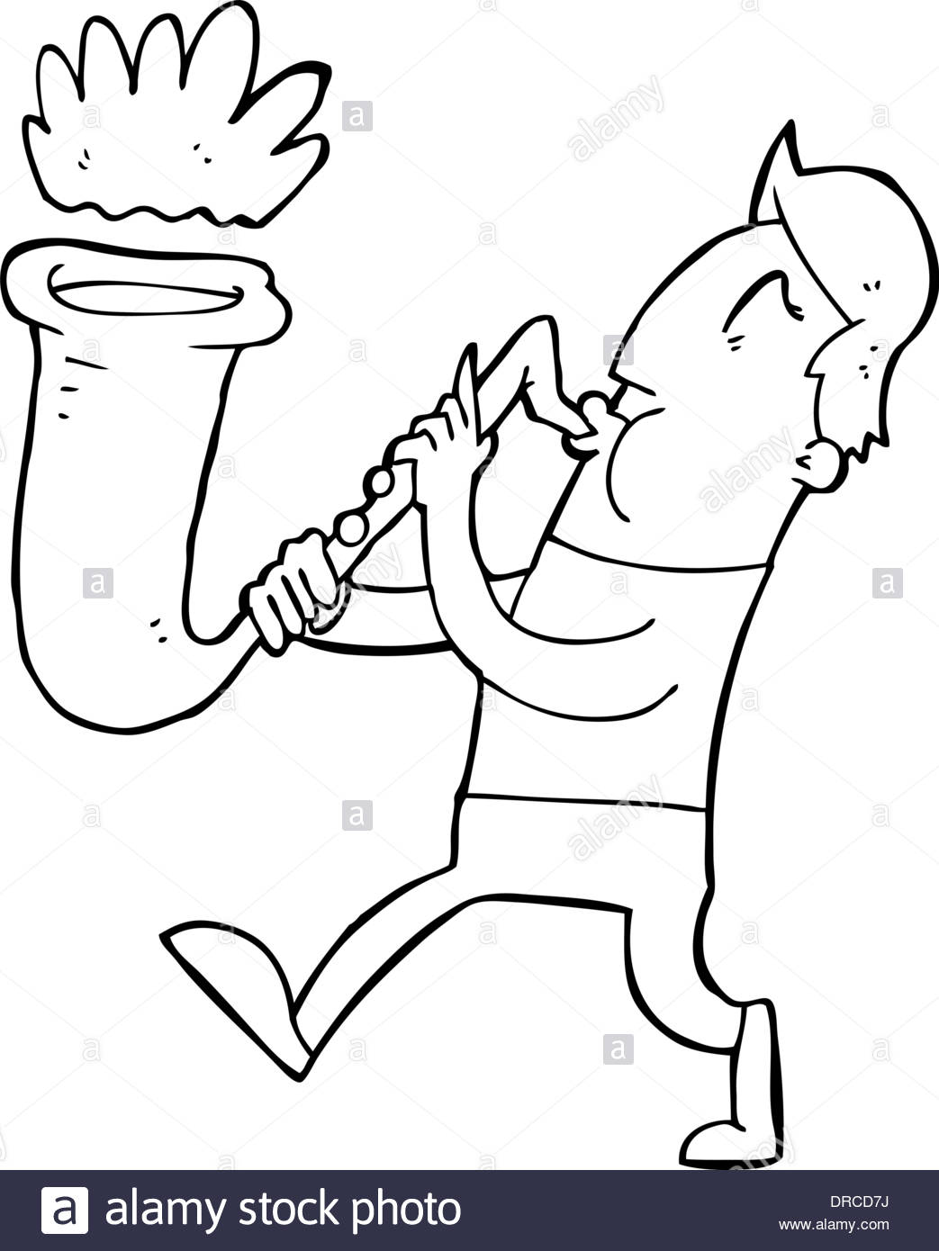 1043x1390 Cartoon Man Blowing Saxophone Stock Vector Art Amp Illustration