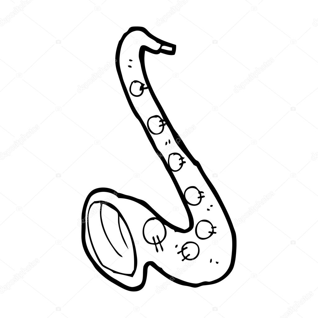 1024x1024 Cartoon Saxaphone Stock Vector Lineartestpilot