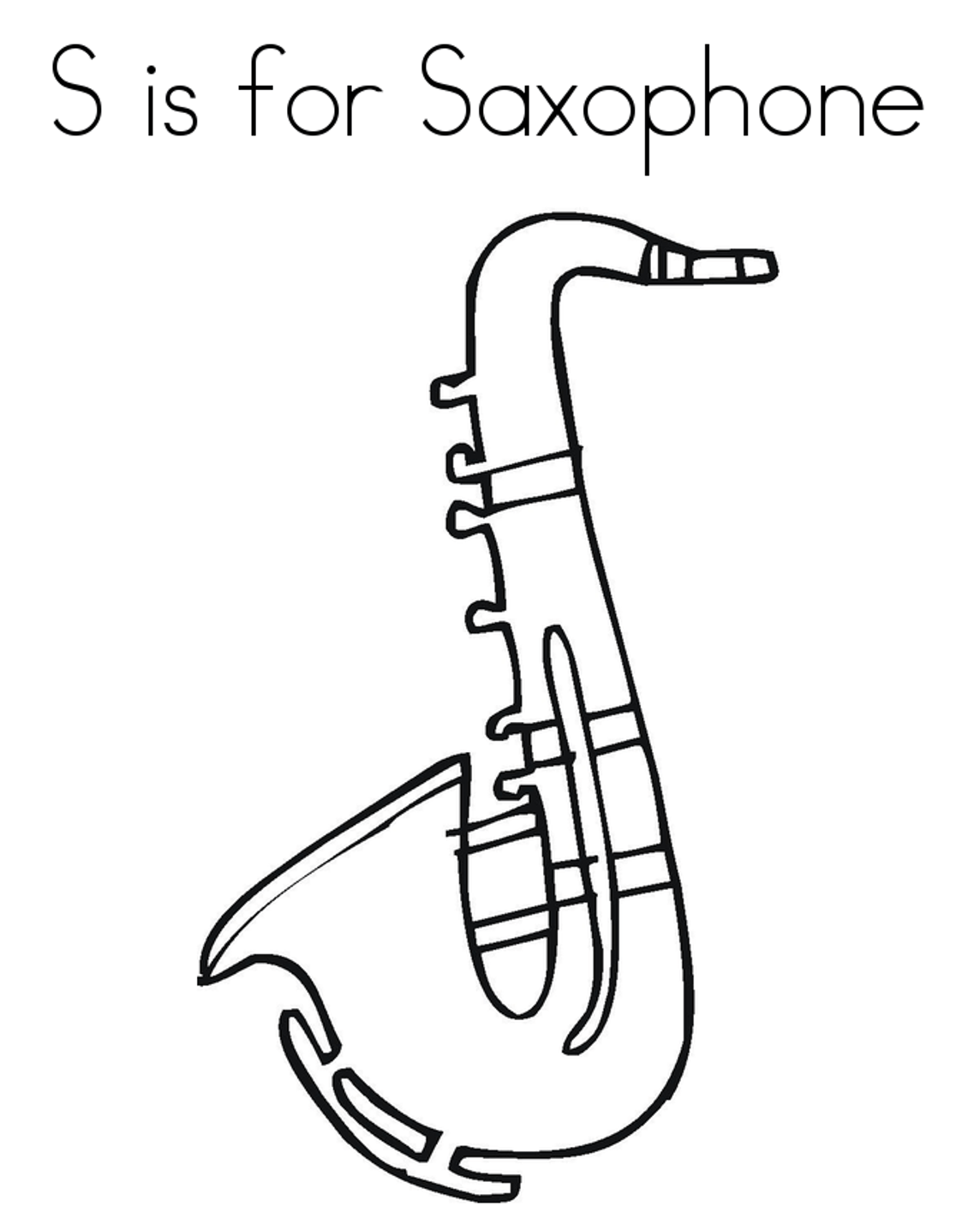 1144x1422 Saxophone Alphabet Coloring Page Alphabet Coloring Pages