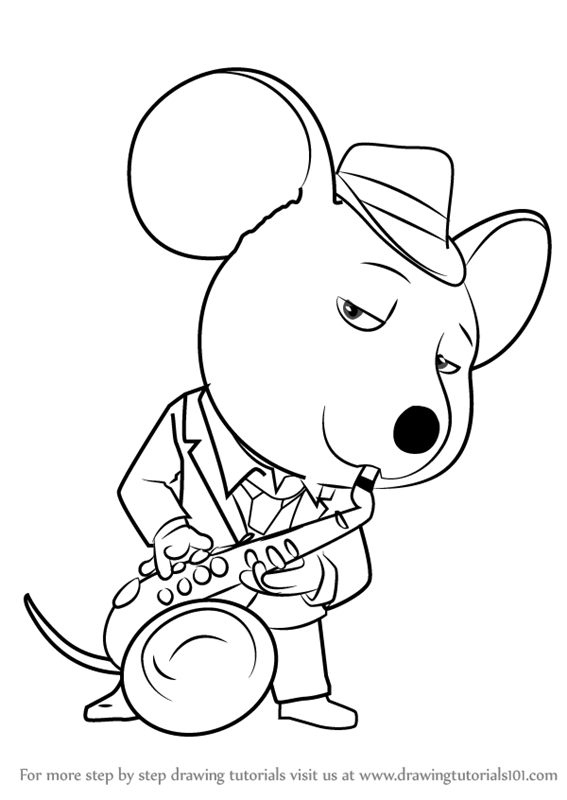 567x800 Step By Step How To Draw Mike With Saxophone From Sing