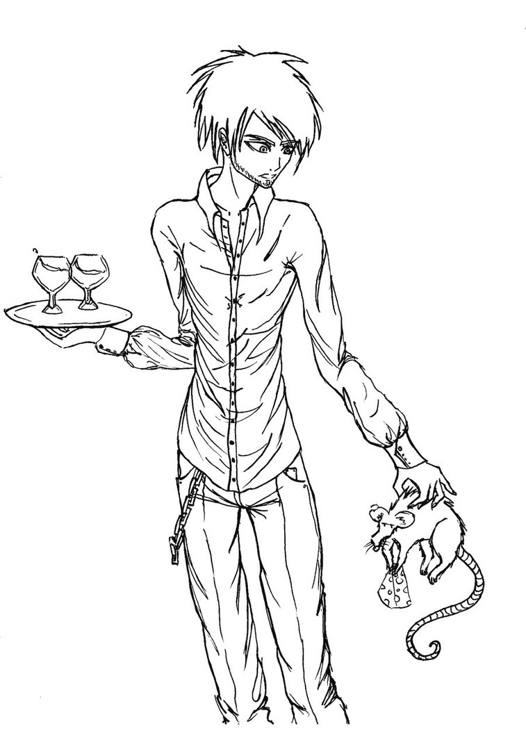 757x1055 Boy Lineart By Xxanaa