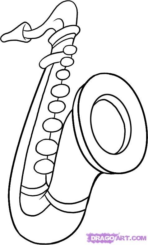 476x785 How To Draw A Saxophone Step 6 Cakes Saxophones