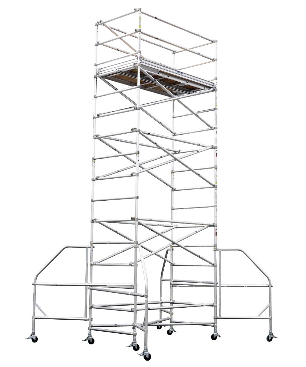 1000x1200 Werner 18' Wide Span Aluminum Scaffold Tower 4200 18 Series