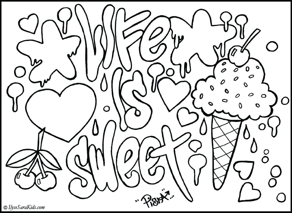 1000x728 Graffiti Coloring Pages 3 Scaled Page Free Printable Friendship