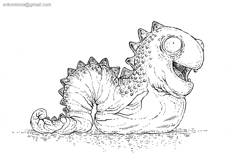 787x556 Lumpy, Scaled Weird Worm Thing. By Minnaerkola