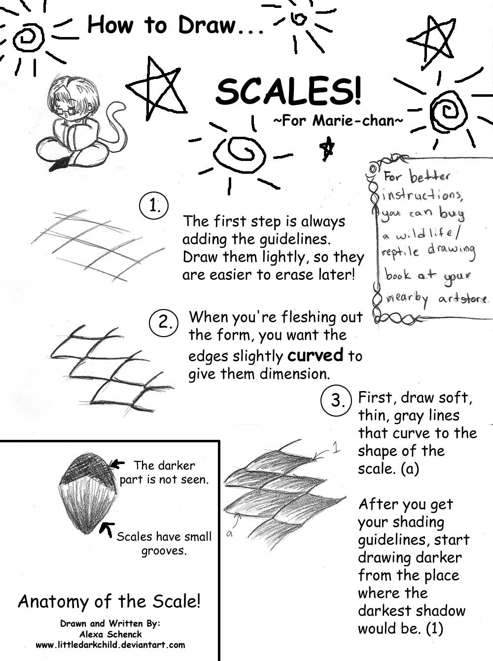 1000x1339 How To Draw Scales By Littledarkchild