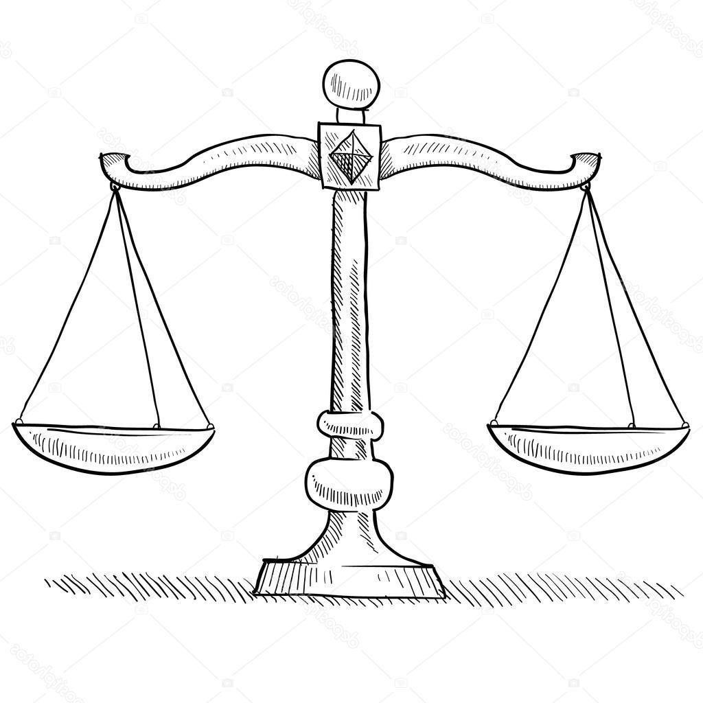 Scales Of Justice Drawing at Free for