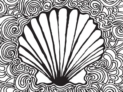 400x300 Scallop Shell Drawing Meditation By Kaitlyn Parker