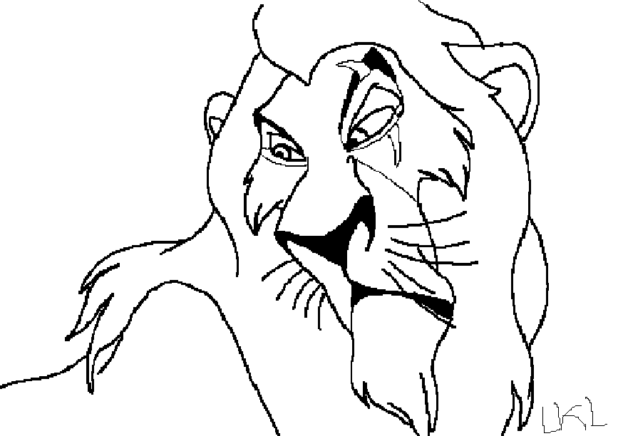 867x612 Tlk Scar Lineart By Lionkinglinearts