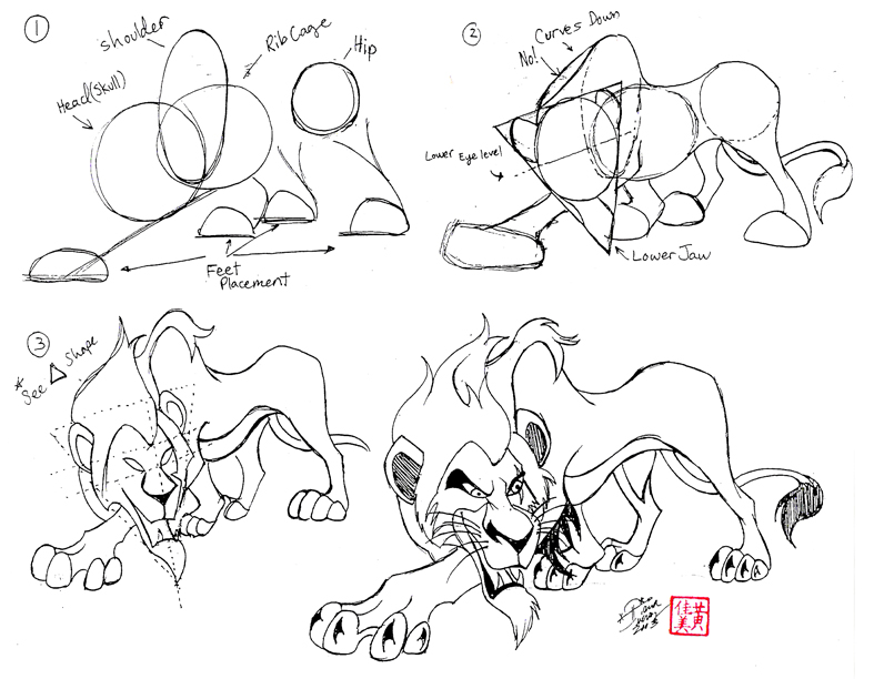 787x612 How To Draw Scar From Disney's The Lion King By Diana Huang
