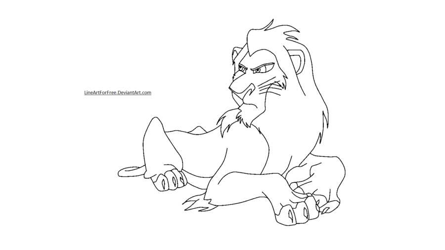 900x506 Lion King Base 4 Scar By Lineartforfree