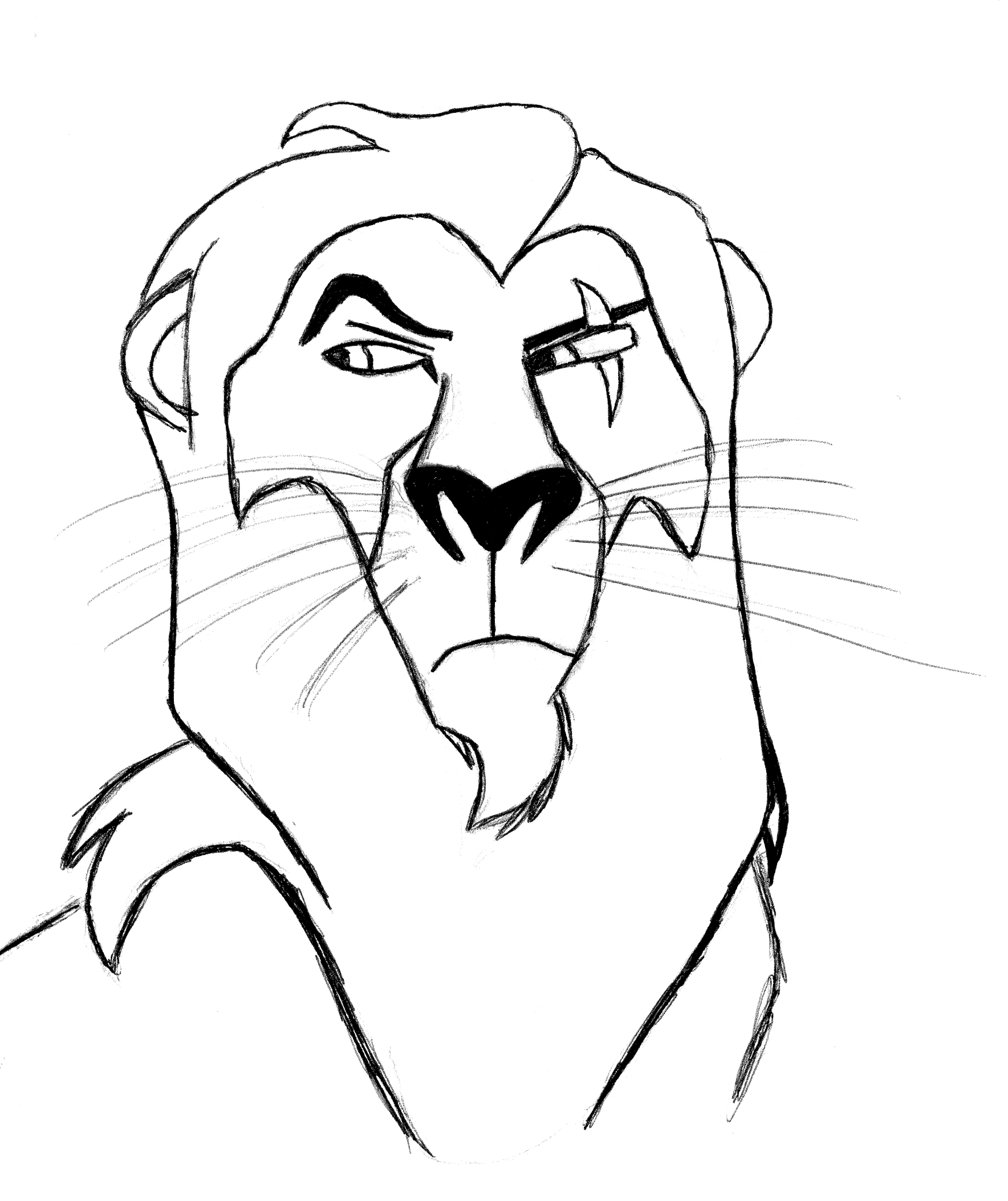 Scar Lion King Drawing at GetDrawings | Free download