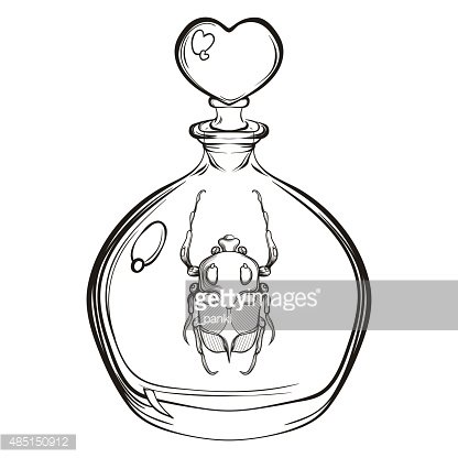 416x416 Hand Drawn Engraving Sketch Of Scarab Premium Clipart